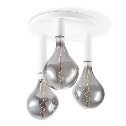 Light depot - plafondlamp Drip rond 3 lichts - wit - Outlet