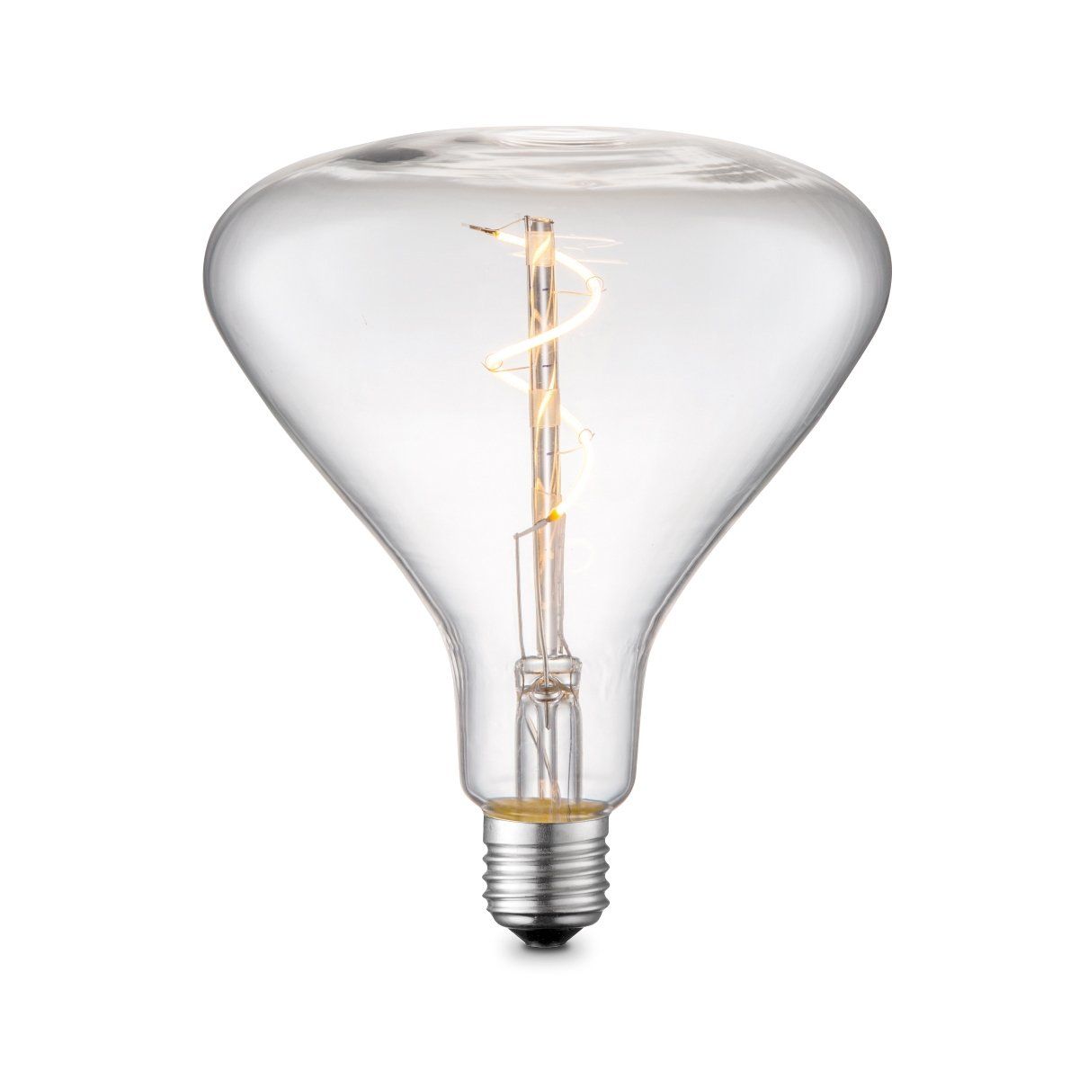 Edison Vintage LED lamp E27 LED filament lichtbron, Spiraal, Flex 14/14/16cm, Helder, Retro LED lamp Dimbaar, 3W 160lm 3000K, warm wit licht, geschikt voor E27 fitting