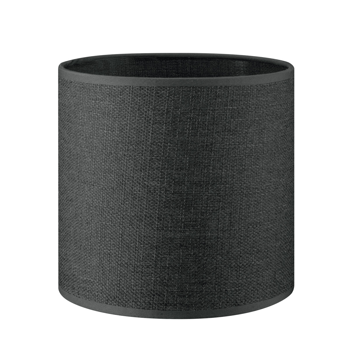 Lampenkap cilinder | rond | canvas | stoffen lampenkap | cilinderkap | Ø16cm H15cm | zwart | antraciet