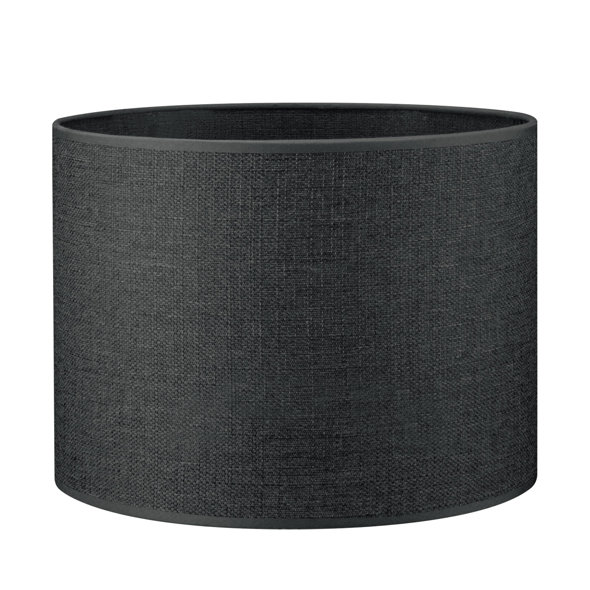 Lampenkap cilinder | rond | canvas | stoffen lampenkap | cilinderkap | Ø25cm H19cm | zwart | antraciet
