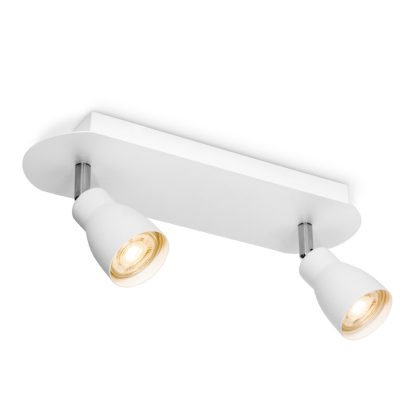 Light depot - LED opbouwspot Alba 2 lichts - 32 cm - wit - Outlet