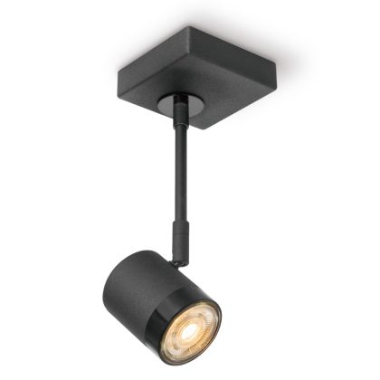 Light depot - LED opbouwspot Manu - 9,5 cm - zwart - Outlet