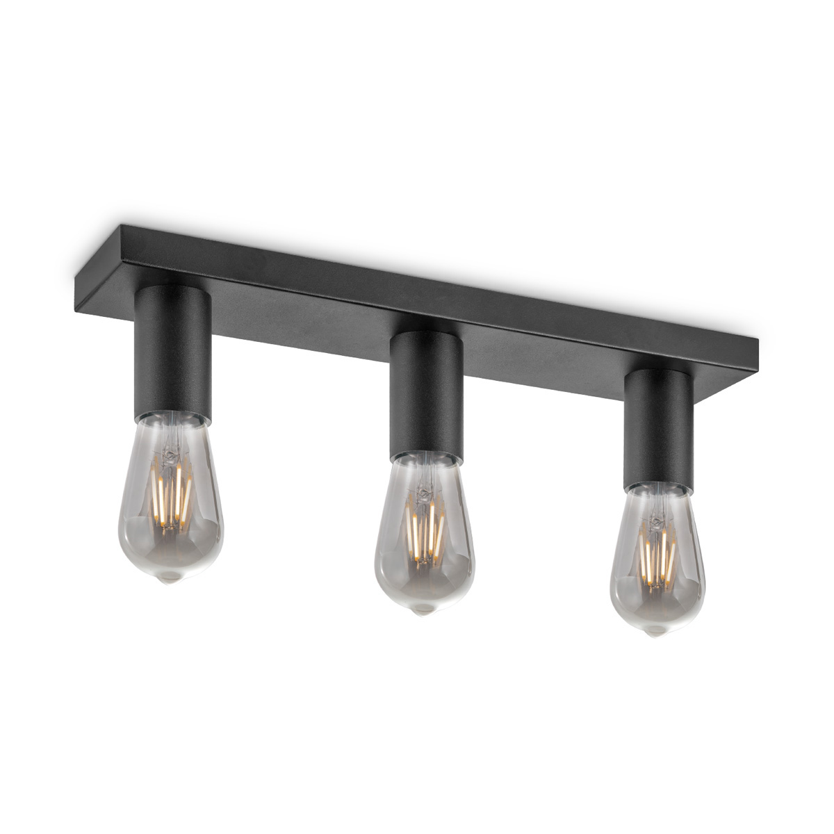 Light depot - opbouwspot Nitro 3 lichts - zwart - Outlet