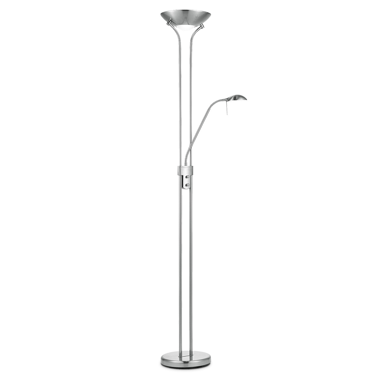Light depot - vloerlamp LED Uplight 180 - mat staal - Outlet