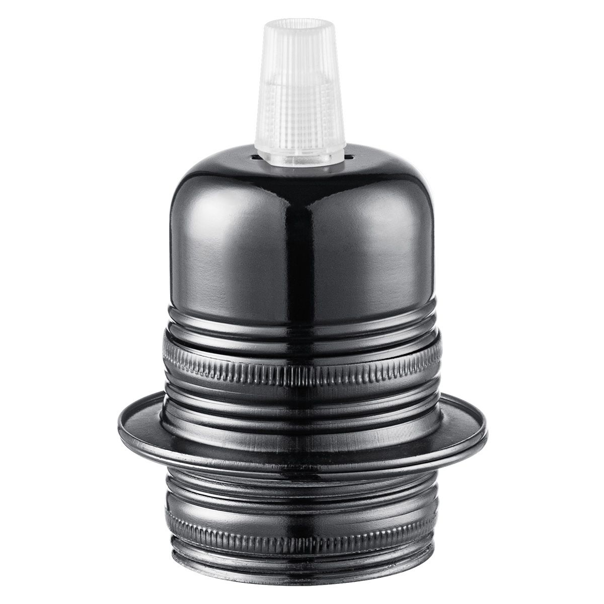 Light depot - metalen 2-rings fitting E27 - zwart - Outlet