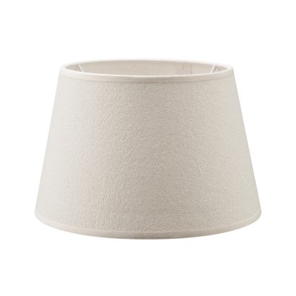Lampenkap rond schuin | taps | linnen | stoffen lampenkap voor tafellamp | lampenkap met E27 fitting | Ø20cm H13cm | warmwit