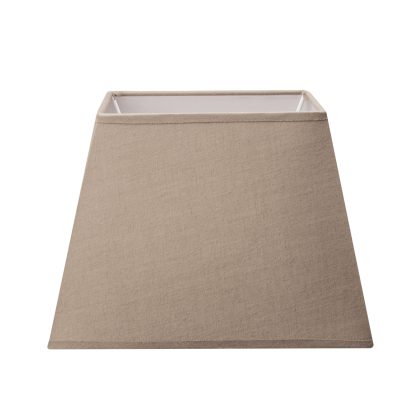 Lampenkap vierkant schuin | taps | katoen | stoffen lampenkap voor tafellamp | lampenkap met E27 fitting | B20cm D20cm H14cm | beige