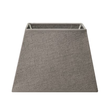 Lampenkap vierkant schuin | taps | linnen | stoffen lampenkap voor tafellamp | lampenkap met E27 fitting | B20cm D20cm H14cm | grijs