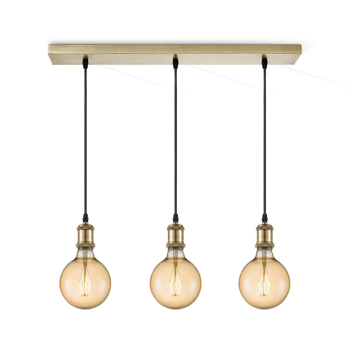 Light depot - hanglamp pendel Vintage 3L Beam - brons - Outlet
