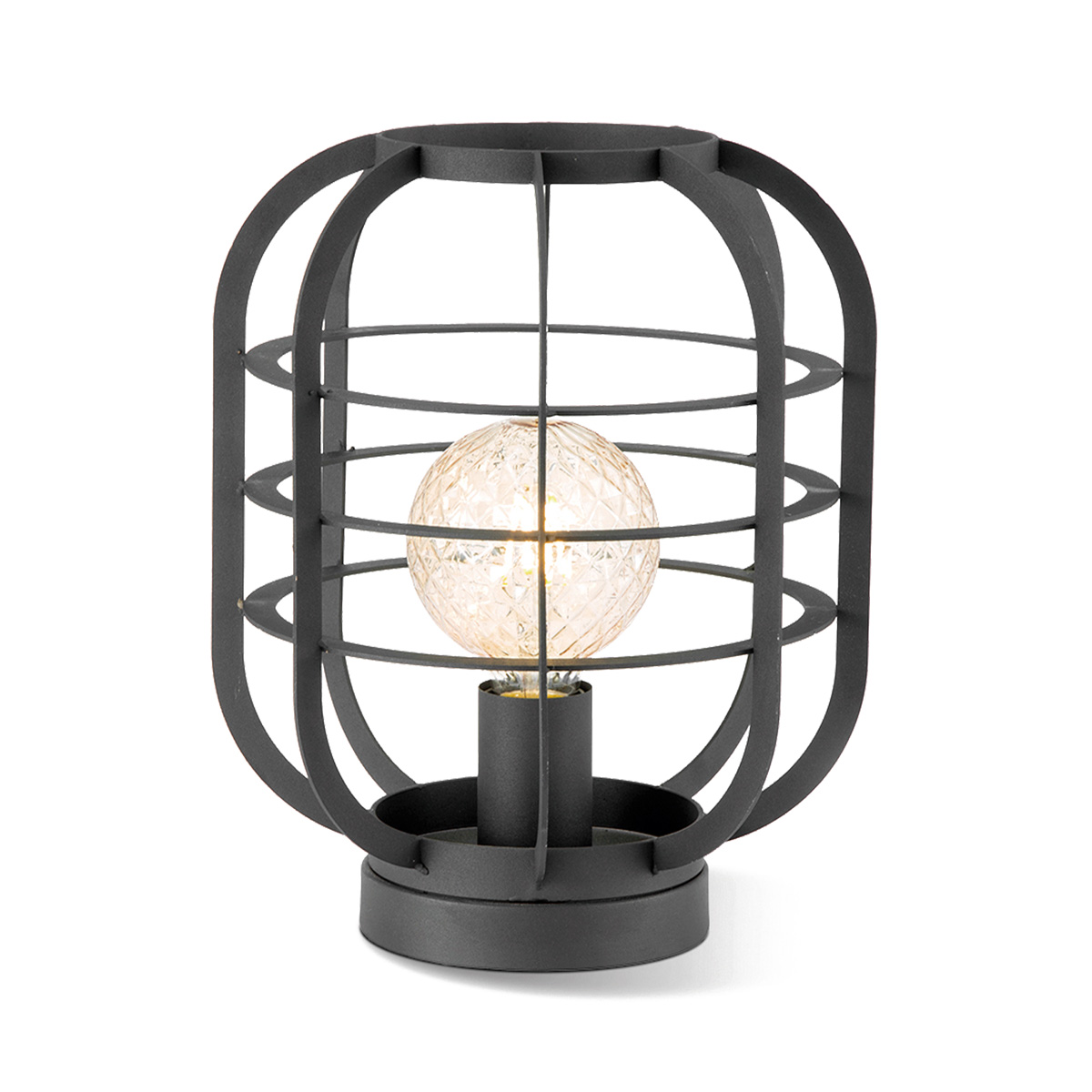 Light depot - tafellamp Nero 25 - zwart industrieel metaal - Outlet