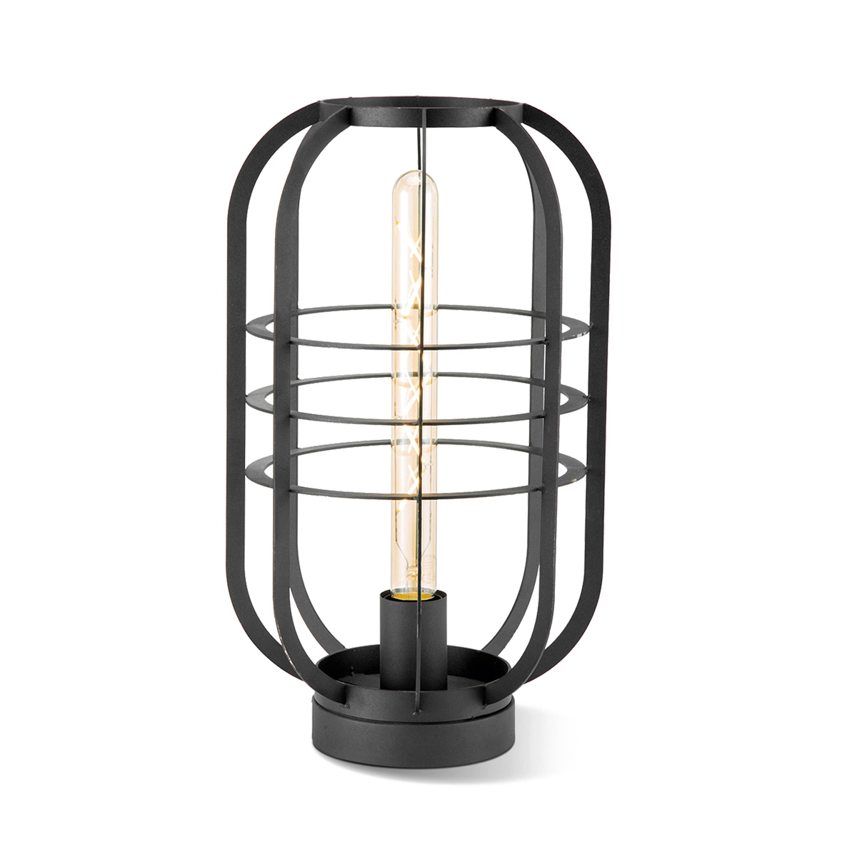 Light depot - tafellamp Nero 40 - zwart industrieel metaal - Outlet