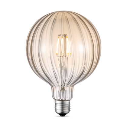 Edison Vintage E27 LED filament lichtbron - Amber - 12.5/12.5/17cm - G125 Global - Vintage LED lamp - Dimbaar - 4W 400lm 2700K - warm wit licht - geschikt voor E27 fitting