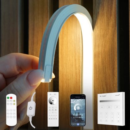 Led strip in flexibel wit inbouwprofiel | warm wit | 7,5 meter set