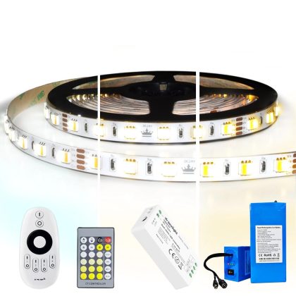 Led strip op batterij dual white premium complete set 5 meter