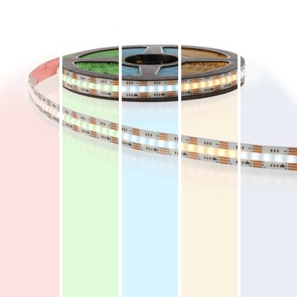 Ledstrip 5 meter RGBWW prime 840 cob leds p/m - losse strip