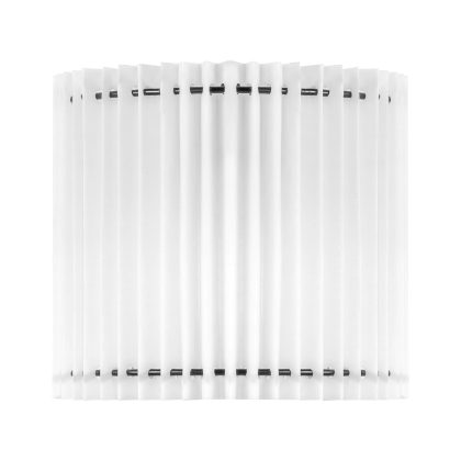 Papieren Gevouwen Lampenkap - Cilindrisch - White - ø20 x 17 cm - E27 fitting - Voor Wandlampen en Tafellampen - Ontworpen voor woonkamer en eetkamer