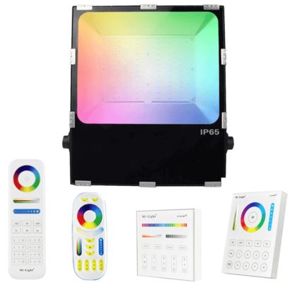 RGBWW Wifi LED breedstraler bouwlamp 100Watt IP65 met afstandsbediening