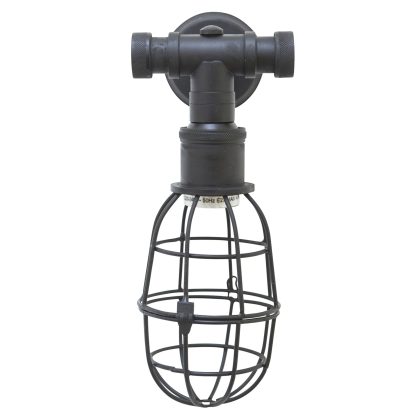 Messing Wandlamp Sandford Antiek Zwart