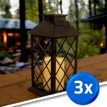 Solar lantaarn candle ii voordeelset 3 stuks op zonne energie