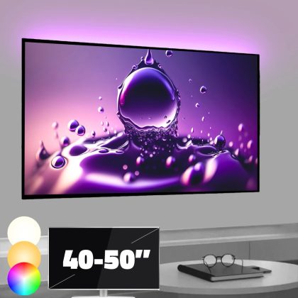 Tv backlight set met 1 RGBWW ledstrip voor tv's 40-50 inch