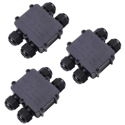 Waterdichte connector ip68 4-weg h-stuk - voordeelset van 3