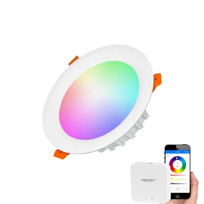 Wifi set met 1 tot 4 RGBWW led inbouwspots 18 Watt