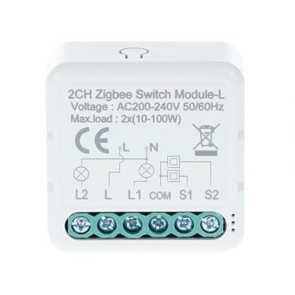 Zigbee inbouwschakelaar 2 gang