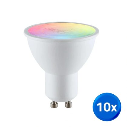 Zigbee spot RGBWW GU10 fitting - 5 Watt - Voordeelset van 10
