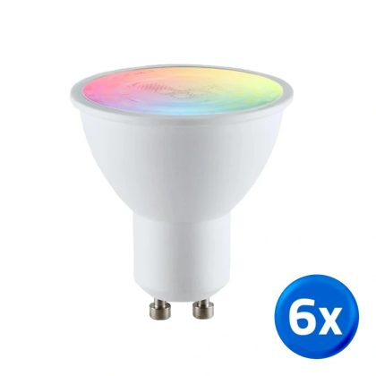 Zigbee spot RGBWW GU10 fitting - 5 Watt - Voordeelset van 6